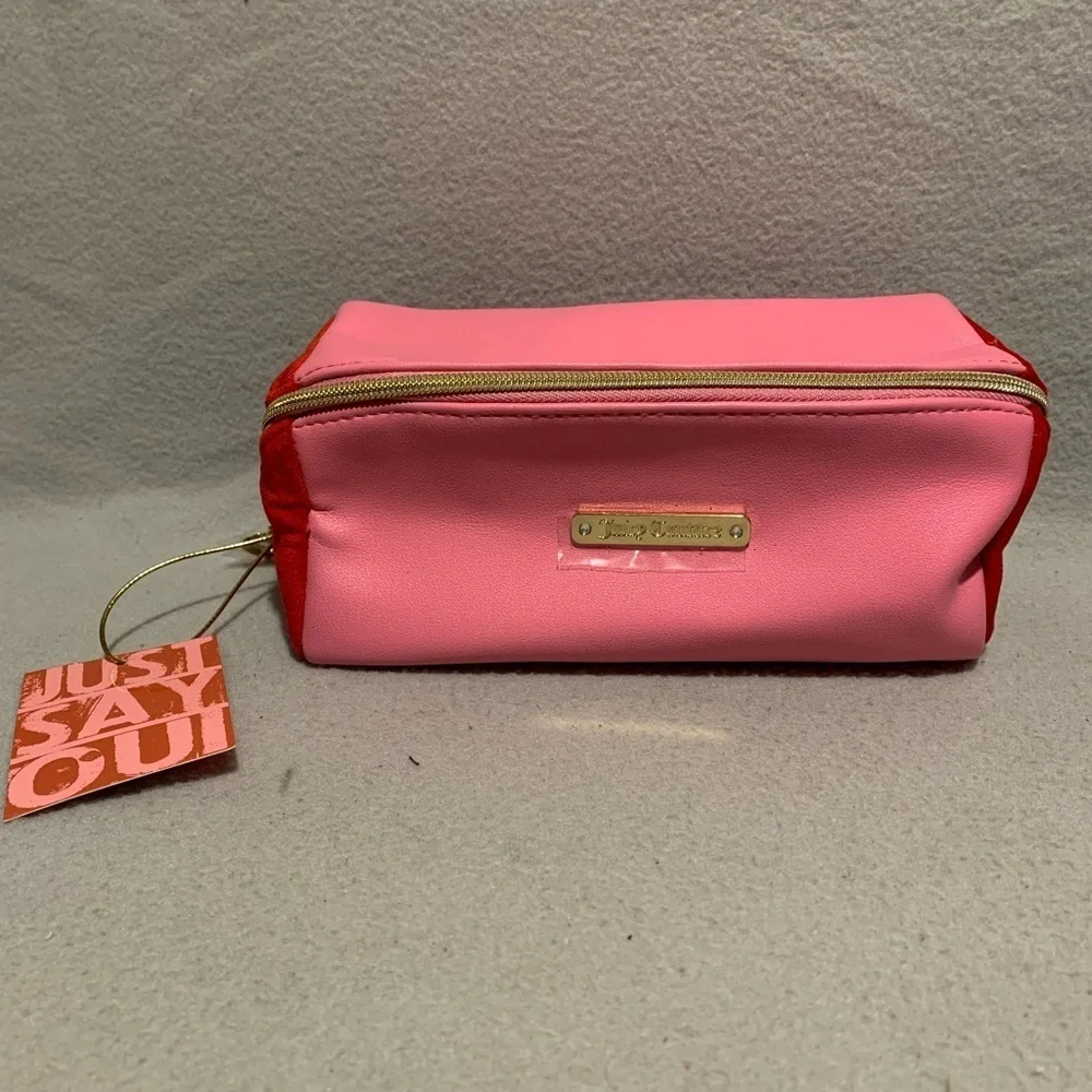 Juicy Couture Pink/Red Just Say Oui Makeup Cosmetic Bag